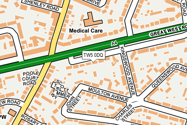 TW5 0DQ map - OS OpenMap – Local (Ordnance Survey)