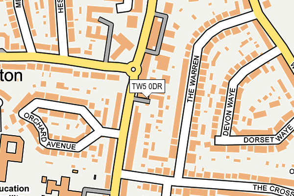 TW5 0DR map - OS OpenMap – Local (Ordnance Survey)