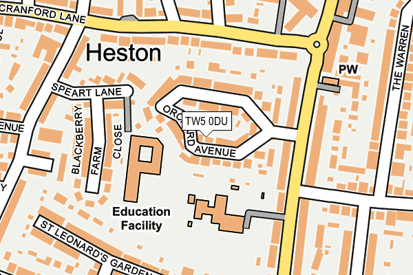 TW5 0DU map - OS OpenMap – Local (Ordnance Survey)