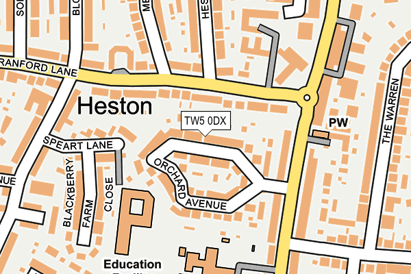 TW5 0DX map - OS OpenMap – Local (Ordnance Survey)