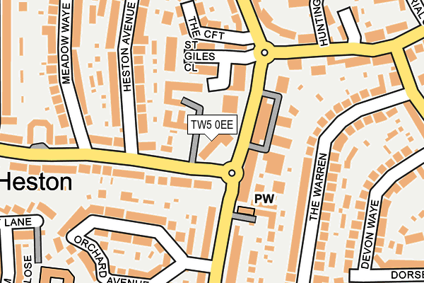 TW5 0EE map - OS OpenMap – Local (Ordnance Survey)