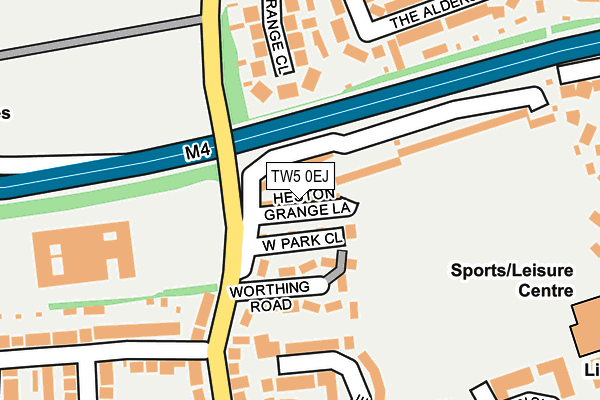 TW5 0EJ map - OS OpenMap – Local (Ordnance Survey)