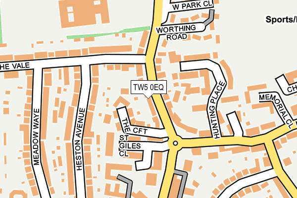 TW5 0EQ map - OS OpenMap – Local (Ordnance Survey)