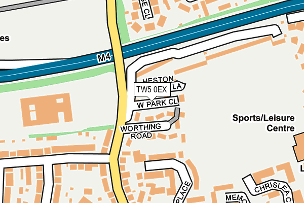 TW5 0EX map - OS OpenMap – Local (Ordnance Survey)