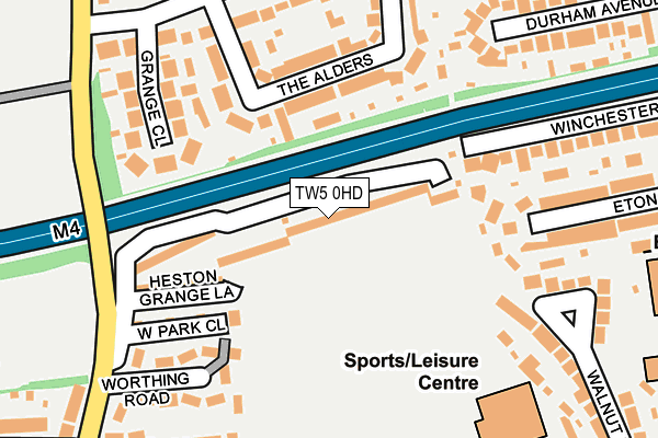 TW5 0HD map - OS OpenMap – Local (Ordnance Survey)