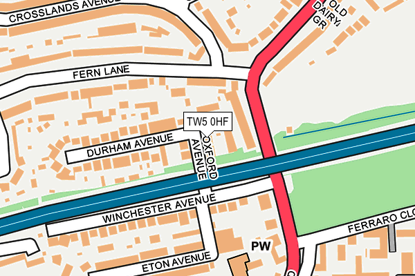 TW5 0HF map - OS OpenMap – Local (Ordnance Survey)