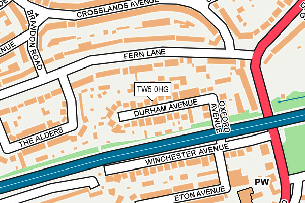 TW5 0HG map - OS OpenMap – Local (Ordnance Survey)