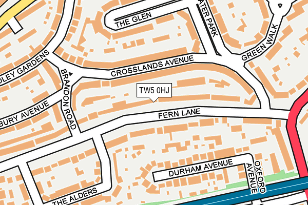 TW5 0HJ map - OS OpenMap – Local (Ordnance Survey)