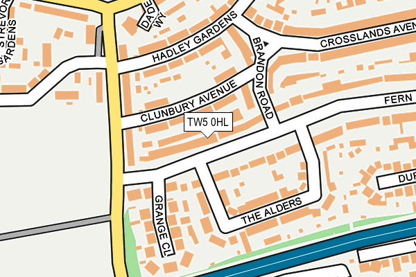 TW5 0HL map - OS OpenMap – Local (Ordnance Survey)