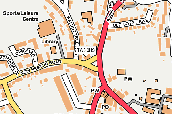 TW5 0HS map - OS OpenMap – Local (Ordnance Survey)