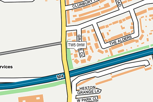 TW5 0HW map - OS OpenMap – Local (Ordnance Survey)