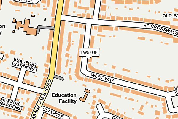TW5 0JF map - OS OpenMap – Local (Ordnance Survey)