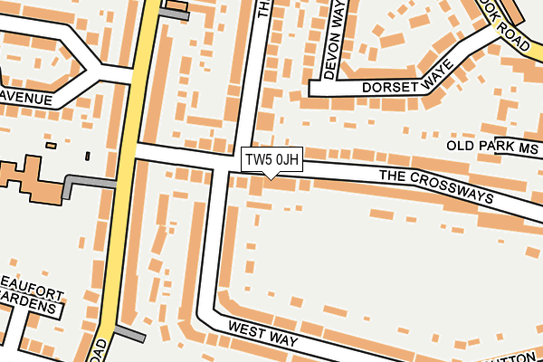 TW5 0JH map - OS OpenMap – Local (Ordnance Survey)