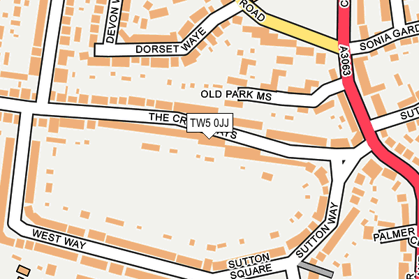 TW5 0JJ map - OS OpenMap – Local (Ordnance Survey)