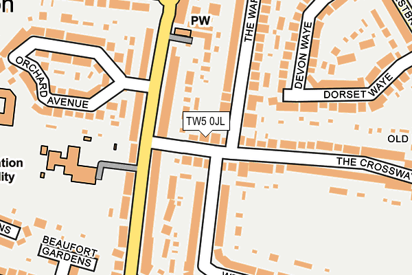 TW5 0JL map - OS OpenMap – Local (Ordnance Survey)
