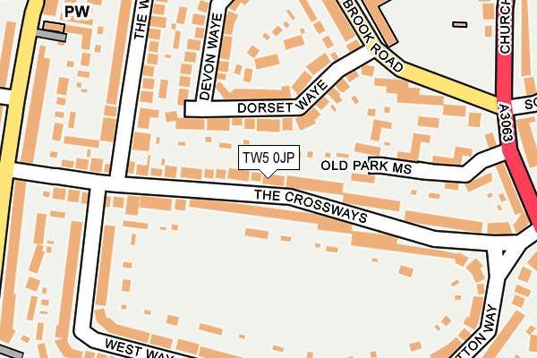 TW5 0JP map - OS OpenMap – Local (Ordnance Survey)