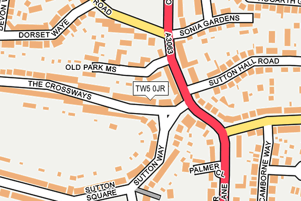 TW5 0JR map - OS OpenMap – Local (Ordnance Survey)