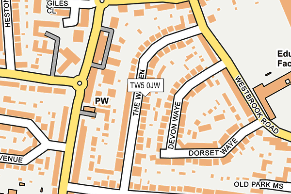 TW5 0JW map - OS OpenMap – Local (Ordnance Survey)