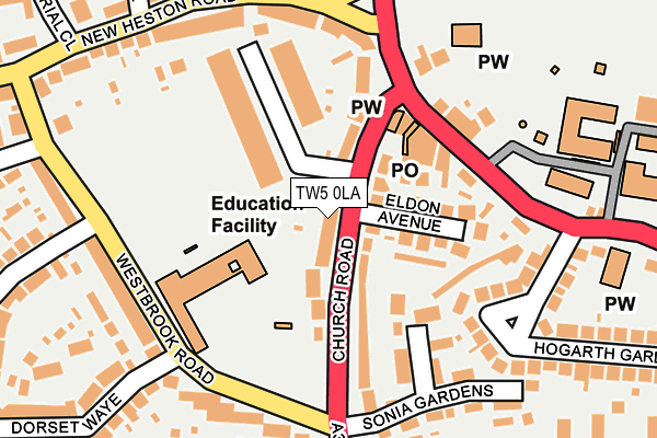 TW5 0LA map - OS OpenMap – Local (Ordnance Survey)