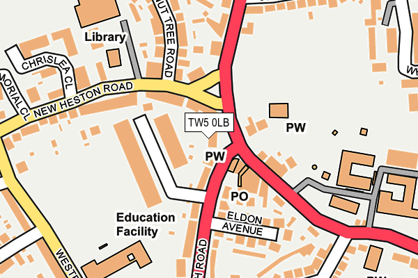 TW5 0LB map - OS OpenMap – Local (Ordnance Survey)