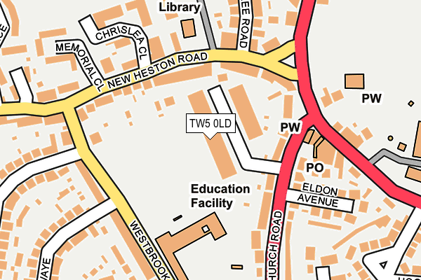 TW5 0LD map - OS OpenMap – Local (Ordnance Survey)