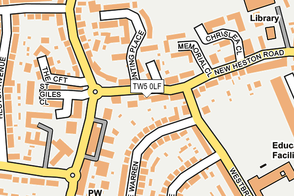 TW5 0LF map - OS OpenMap – Local (Ordnance Survey)
