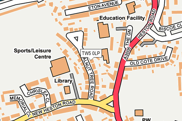 TW5 0LP map - OS OpenMap – Local (Ordnance Survey)