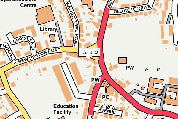 TW5 0LQ map - OS OpenMap – Local (Ordnance Survey)