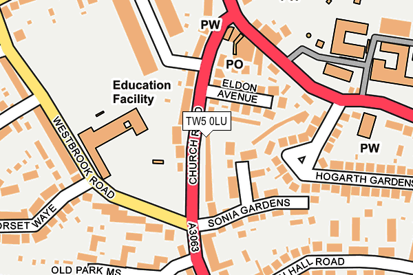 TW5 0LU map - OS OpenMap – Local (Ordnance Survey)