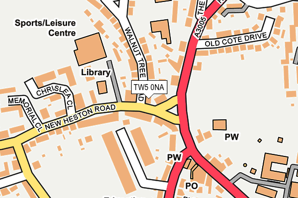 TW5 0NA map - OS OpenMap – Local (Ordnance Survey)