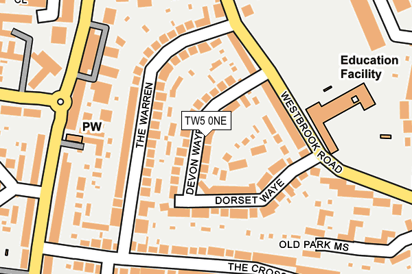 TW5 0NE map - OS OpenMap – Local (Ordnance Survey)