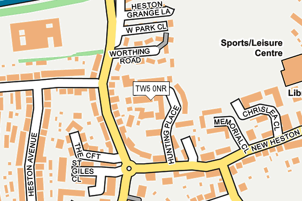 TW5 0NR map - OS OpenMap – Local (Ordnance Survey)