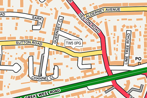 TW5 0PG map - OS OpenMap – Local (Ordnance Survey)