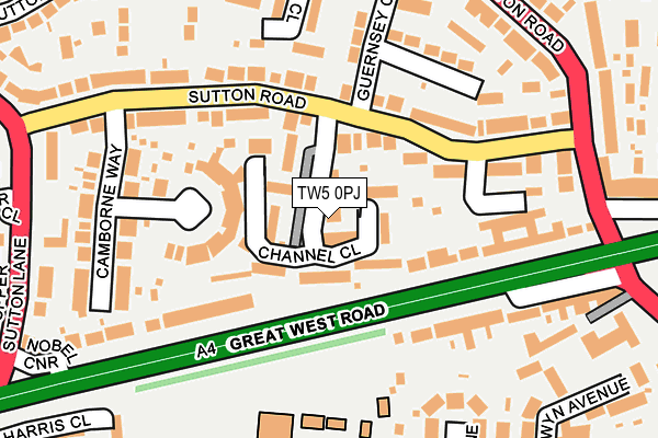 TW5 0PJ map - OS OpenMap – Local (Ordnance Survey)