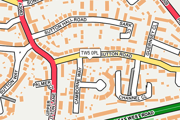 TW5 0PL map - OS OpenMap – Local (Ordnance Survey)