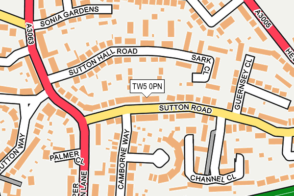 TW5 0PN map - OS OpenMap – Local (Ordnance Survey)