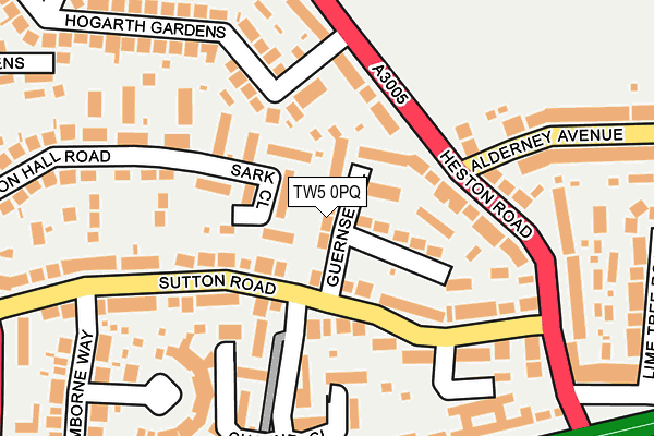 TW5 0PQ map - OS OpenMap – Local (Ordnance Survey)