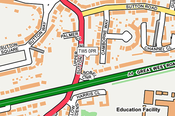 TW5 0PR map - OS OpenMap – Local (Ordnance Survey)