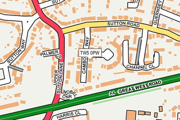 TW5 0PW map - OS OpenMap – Local (Ordnance Survey)