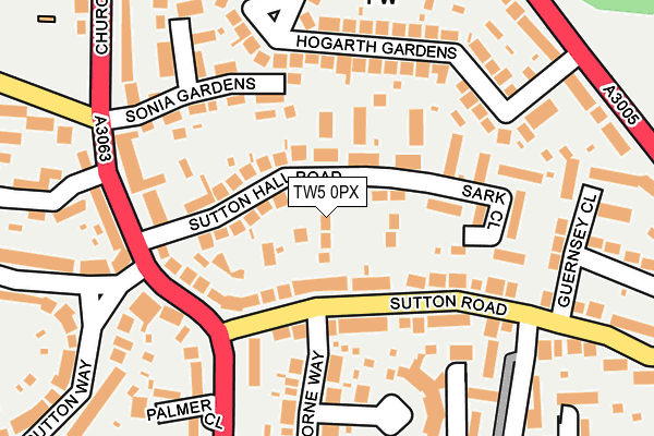 TW5 0PX map - OS OpenMap – Local (Ordnance Survey)