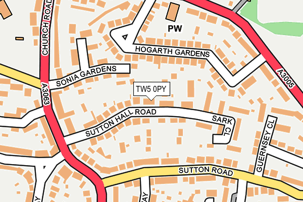 TW5 0PY map - OS OpenMap – Local (Ordnance Survey)