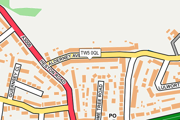TW5 0QL map - OS OpenMap – Local (Ordnance Survey)