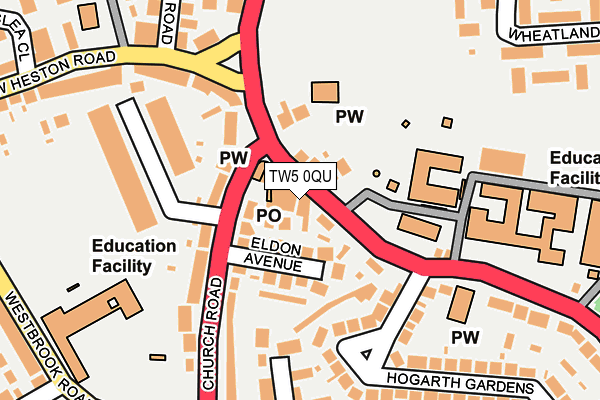 TW5 0QU map - OS OpenMap – Local (Ordnance Survey)