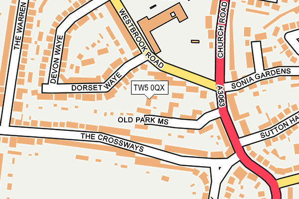 TW5 0QX map - OS OpenMap – Local (Ordnance Survey)