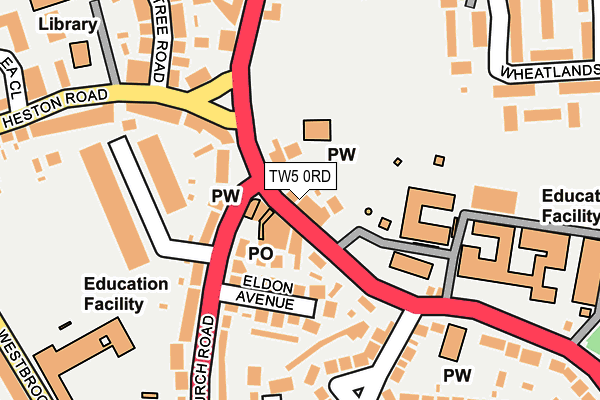 TW5 0RD map - OS OpenMap – Local (Ordnance Survey)