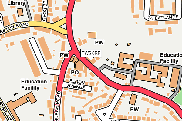 TW5 0RF map - OS OpenMap – Local (Ordnance Survey)