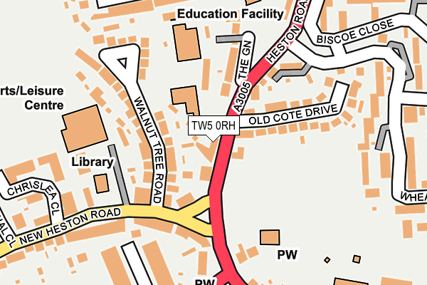 TW5 0RH map - OS OpenMap – Local (Ordnance Survey)