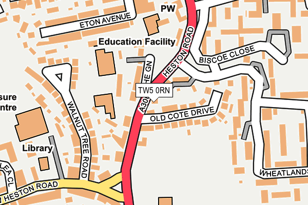 TW5 0RN map - OS OpenMap – Local (Ordnance Survey)