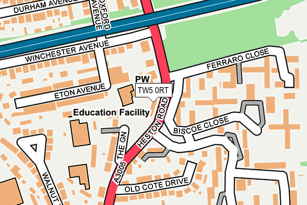 TW5 0RT map - OS OpenMap – Local (Ordnance Survey)