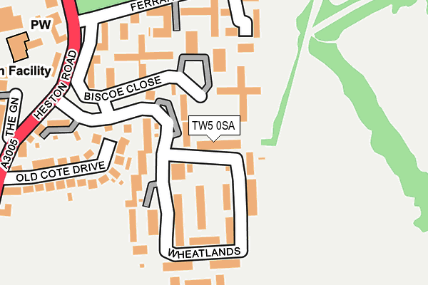 TW5 0SA map - OS OpenMap – Local (Ordnance Survey)